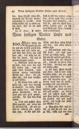 Vom heiligen Vatter Unser und Gebet.