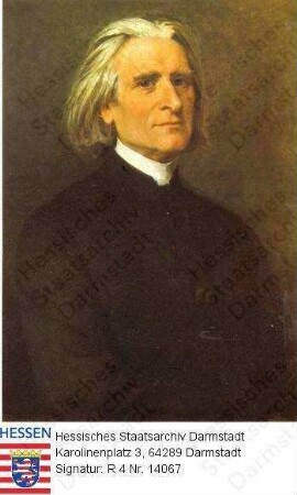 Liszt, Franz v. (1811-1886) / Porträt, Brustbild