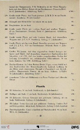 Plastik (Nr. 288-305)