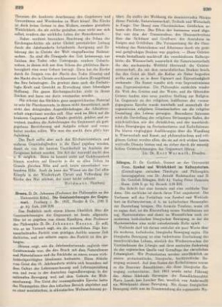 230-232 [Rezension] Söhngen, Gottlieb, Symbol und Wirklichkeit im Kultmysterium