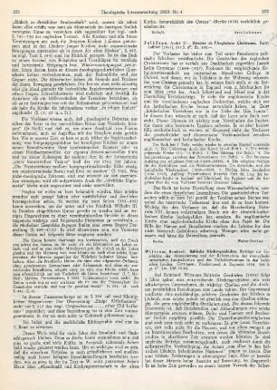 272-274 [Rezension] Baltische Kirchengeschichte