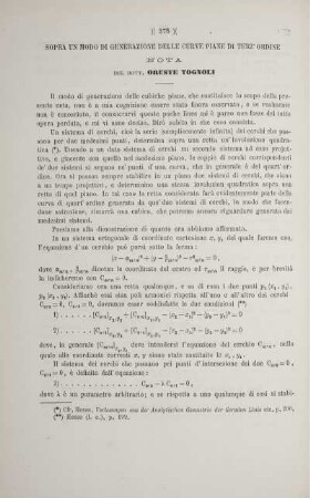 Sopra un modo di generazione delle curve piane di terz'ordine.