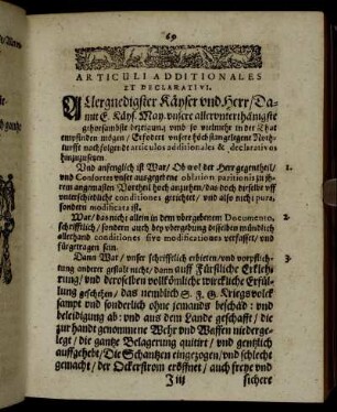 Articuli Additionales Et Declarativi.