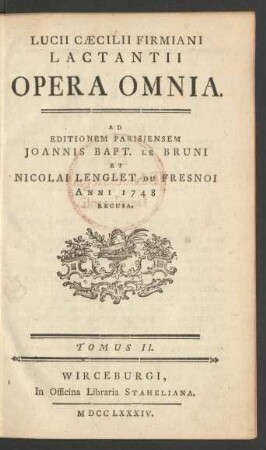 V. VII: Opera Omnia Sanctorum Patrum Latinorum