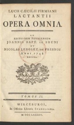 V. VII: Opera Omnia Sanctorum Patrum Latinorum