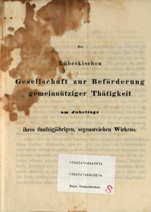 Grundlinien zur Geschichte Lübecks : 1143 - 1226. Eine Jubelschrift