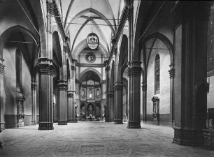 Florenz, Dom S. Maria del Fiore, Inneres, Langhaus nach Osten; Arnolfo di Cambio; Giotto di Bondone; Brunelleschi, Filippo