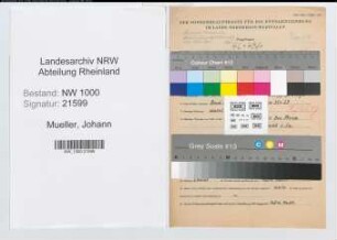 Entnazifizierung Johann Mueller, geb. 05.09.1894 (Lehrer)