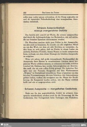 Schwere Aussprache - mangelhaftes Gedächtnis