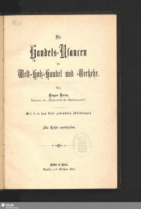 Die Handels-Usancen im Welt-Holz-Handel und -Verkehr