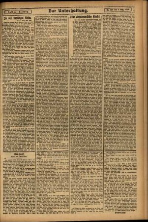 Zweite Ausgabe vom Donnerstag, den 07. August 1924.