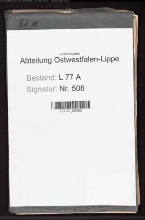 Anstellung der Amtsschreiber u. Assessoren (Hebungsbeamten) beim Amt Brake, Bd. 3