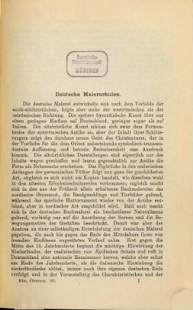 Der deutsche Cicerone : Führer durch die Kunstschätze der Länder deutscher Zunge, 3. Malerei : deutsche Schulen