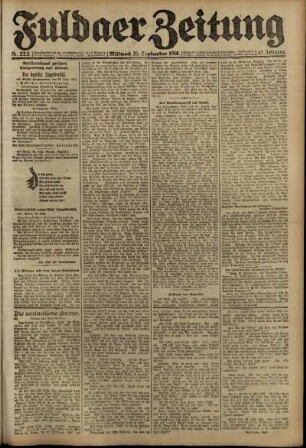 Ausgabe vom Mittwoch, den 25. September 1918.