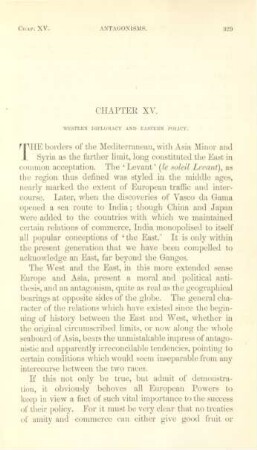 Chapter XV. Western diplomacy and Eastern policy