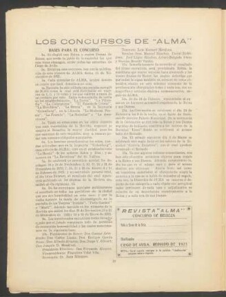 Los concursos de "Alma"