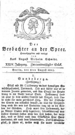 32. Stueck, 8. August 1825
