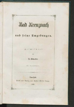 Bad Kreuznach und seine Umgebungen