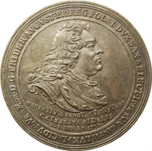 Kurfürst Friedrich August II. - Huldigung von Freiberg