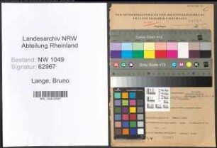Entnazifizierung Bruno Lange , geb. 10.02.1888 (Kaufmann)