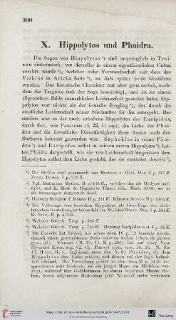 X. Hippolytos und Phaidra