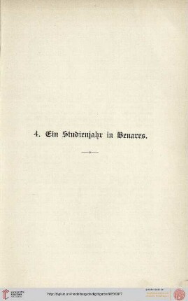 Ein Studienjahr in Benares