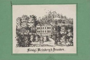 Die alte Königliche Villa (Palais) des Königs Friedrich August II. am Weinberg in Wachwitz bei Dresden