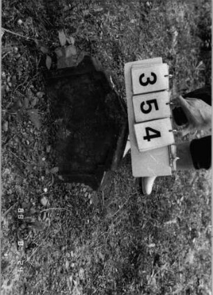 Grabstein 354 (Index: 100095607) Maße HxBxT: 25x42x10 cm Besonderheit: Kindergrab: Grabstein 354
