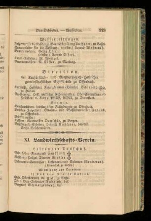 XI. Landwirthschafts=Verein.