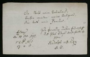 Rudolf Heinrich von Nagy, Erlangen, 10.10.1792