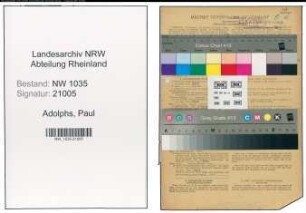 Entnazifizierung Paul Adolphs , geb. 27.01.1904 (Kaufmann)