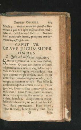 Caput VII. Grave Iugum Super Omnes.