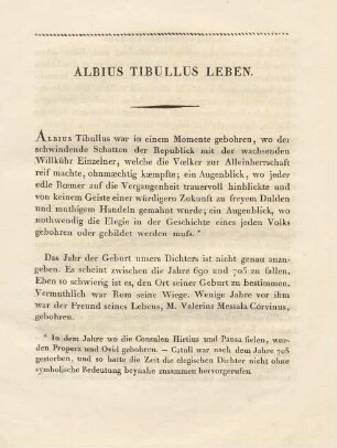 Albius Tibullus Leben