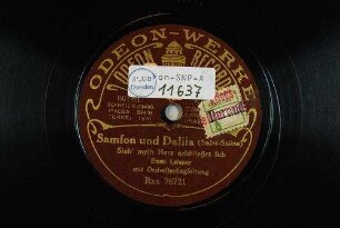 Samson und Dalila : Sieh' mein Herz erschließet sich / (Saint-Saëns)