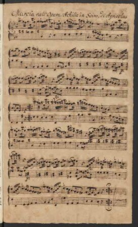 Achille in Sciro. Auszüge. Arr; cemb