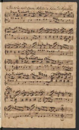 Achille in Sciro. Auszüge. Arr; cemb
