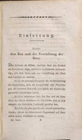 Entwurf einer speciellen Therapie, 3. Die Exantheme, über ihre Erkenntniß und Heilart ; 1