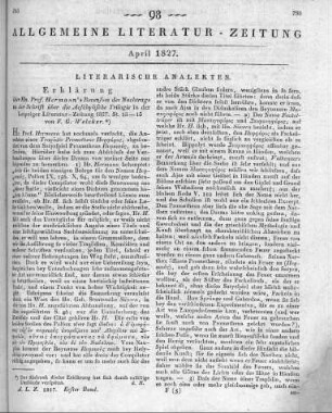 Literarische Analekten