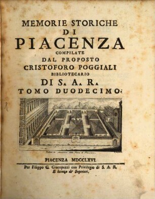 Memorie Storiche Di Piacenza, 12