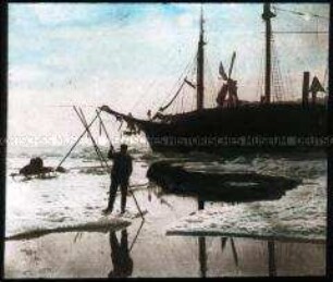 Dia aus der Serie "Nansens Nordpol-Expedition"