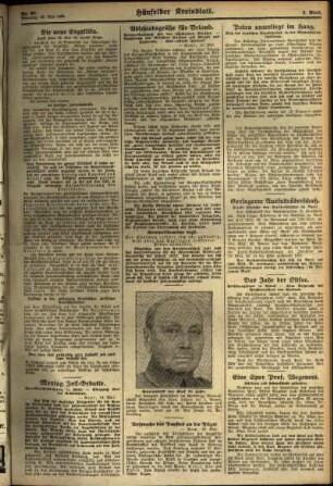 Zweite Ausgabe vom Dienstag, den 19. Mai 1931.