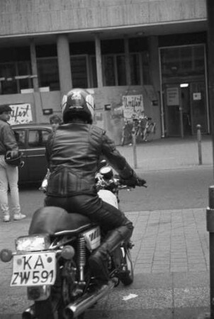 Motorradfahrer in Karlsruhe