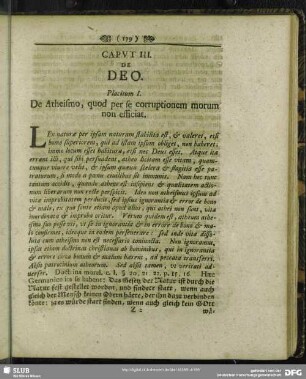 Caput III. De Deo