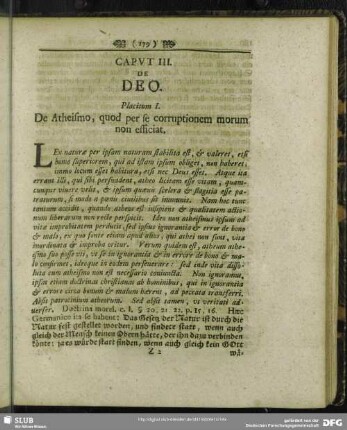 Caput III. De Deo