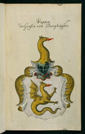 90r-90v, 90. Wappen der Grafen von Burghausen