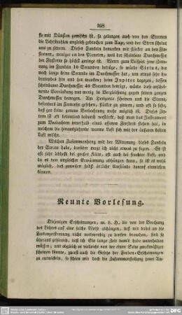 Neunte Vorlesung