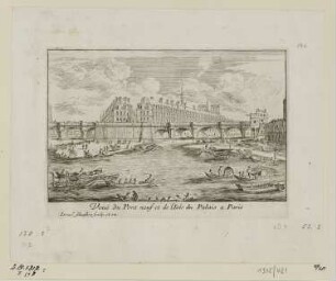 Veuë du Pont neuf et de l’Isle du Palais a Paris, aus: „Livre de diverses veues, perspectives, paysages faits au naturel“