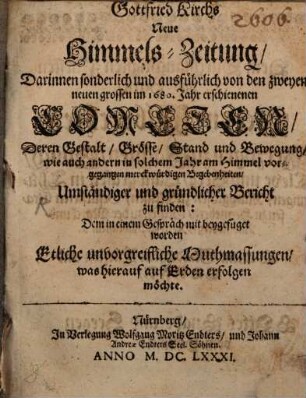 Neue Himmels-Zeitung