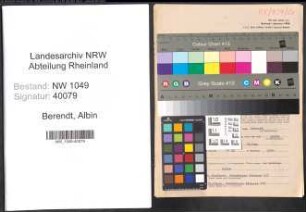 Entnazifizierung Albin Berendt , geb. 27.08.1889 (Lehrer)
