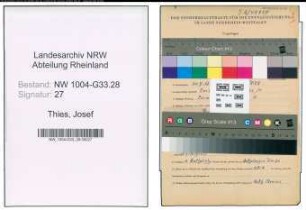 Entnazifizierung Josef Thies , geb. 24.07.1892 (Rektor)